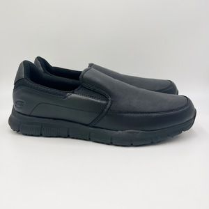 Leather Skechers 77157 Skechers Men's Nampa-Groton Slip-Resistant